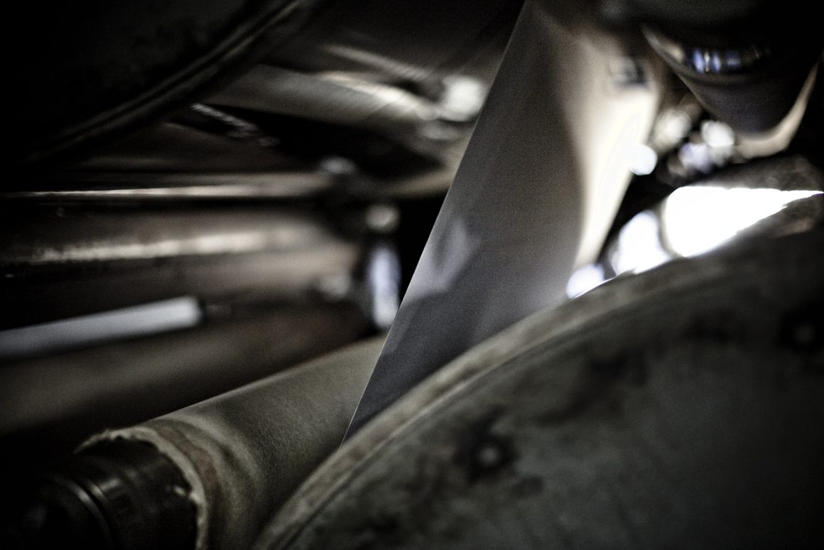 Papierbahn in der Hahnemühle Papiermaschine, Bild: Hahnemuehle, Dassel