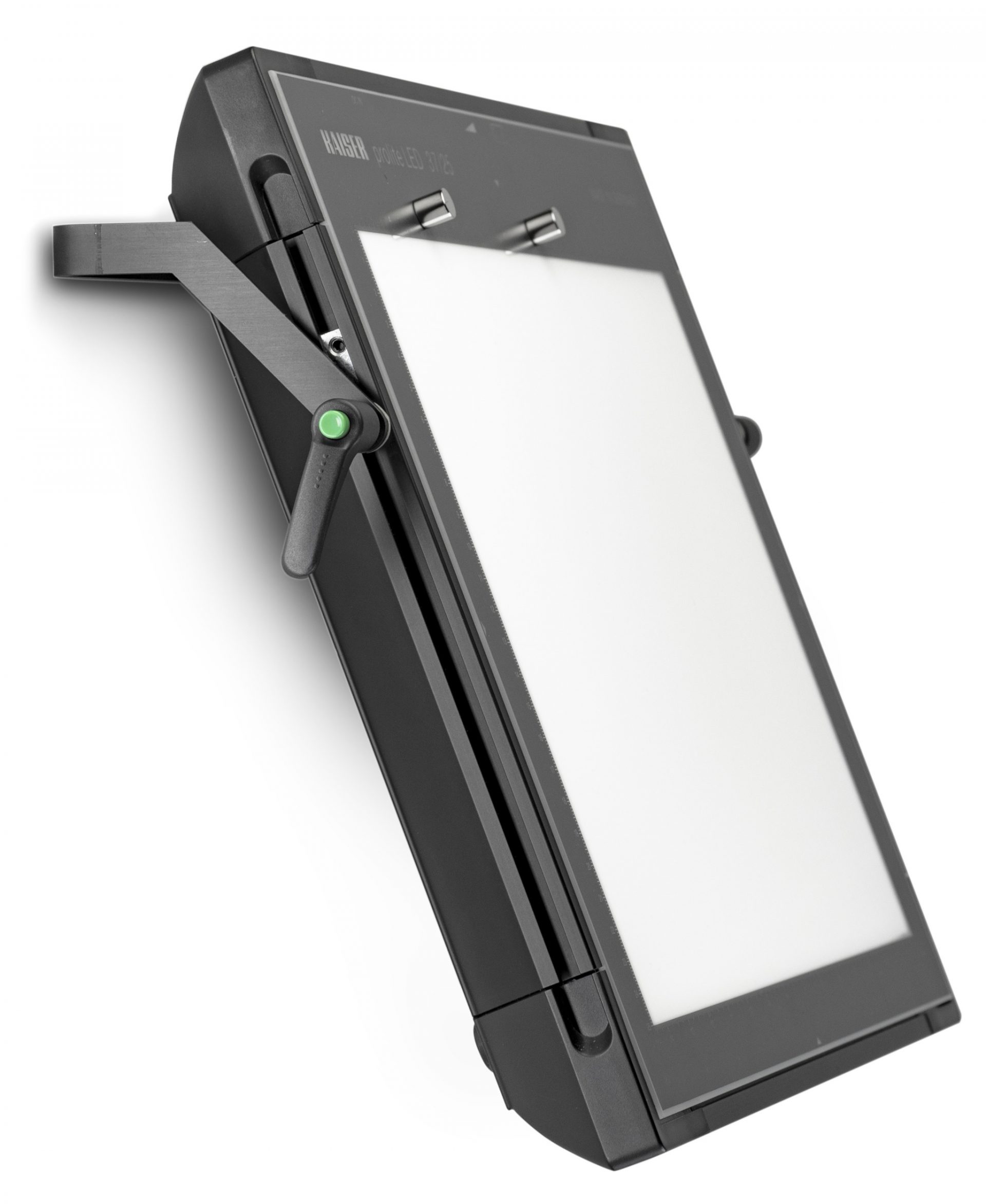 Die prolite-LED-Leuchtplatten von Kaiser Fototechnik lassen sich auch an der Wand befestigen. Bild: Hersteller