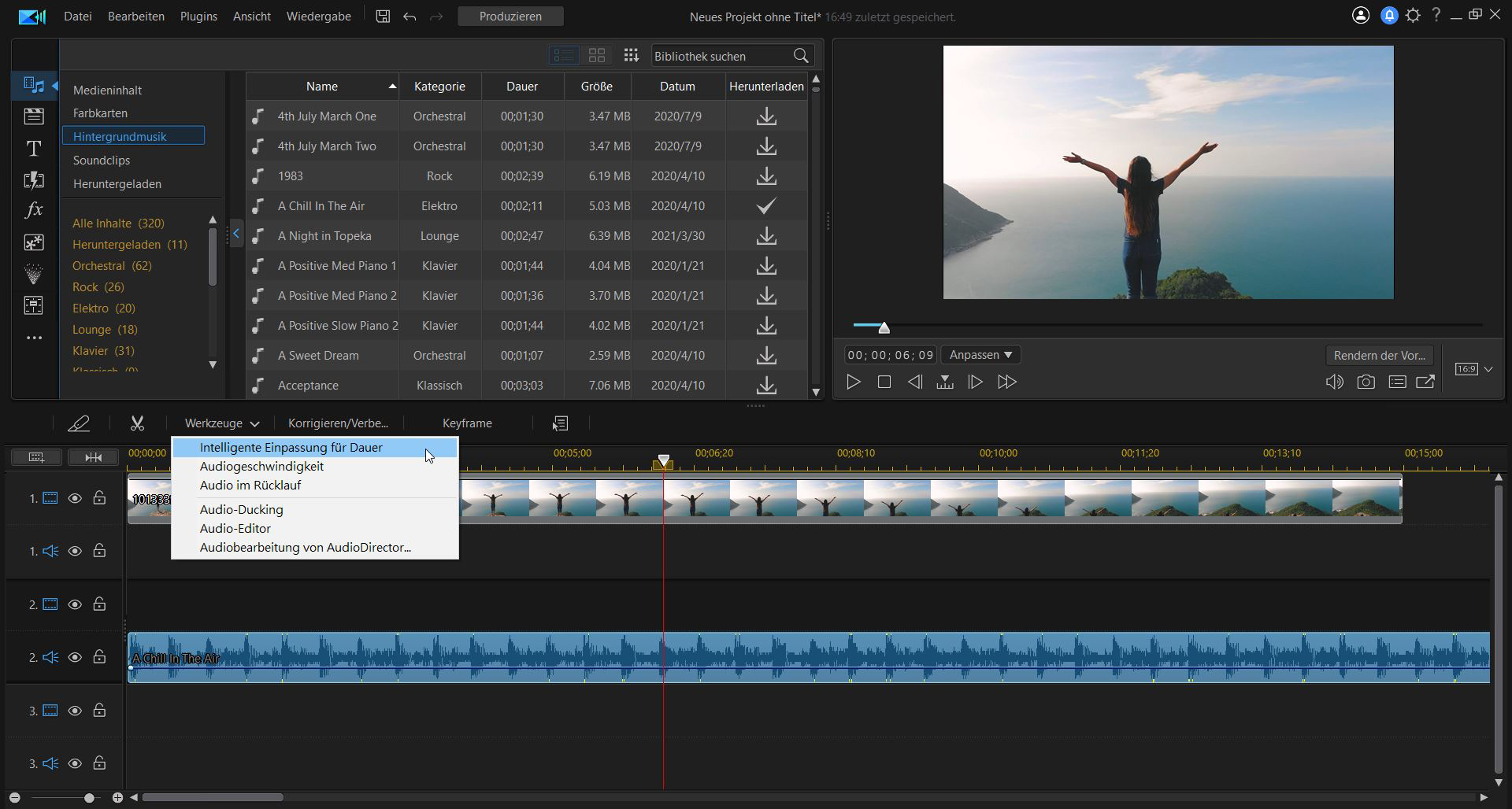 Anwendungsbeispiel im PowerDirector