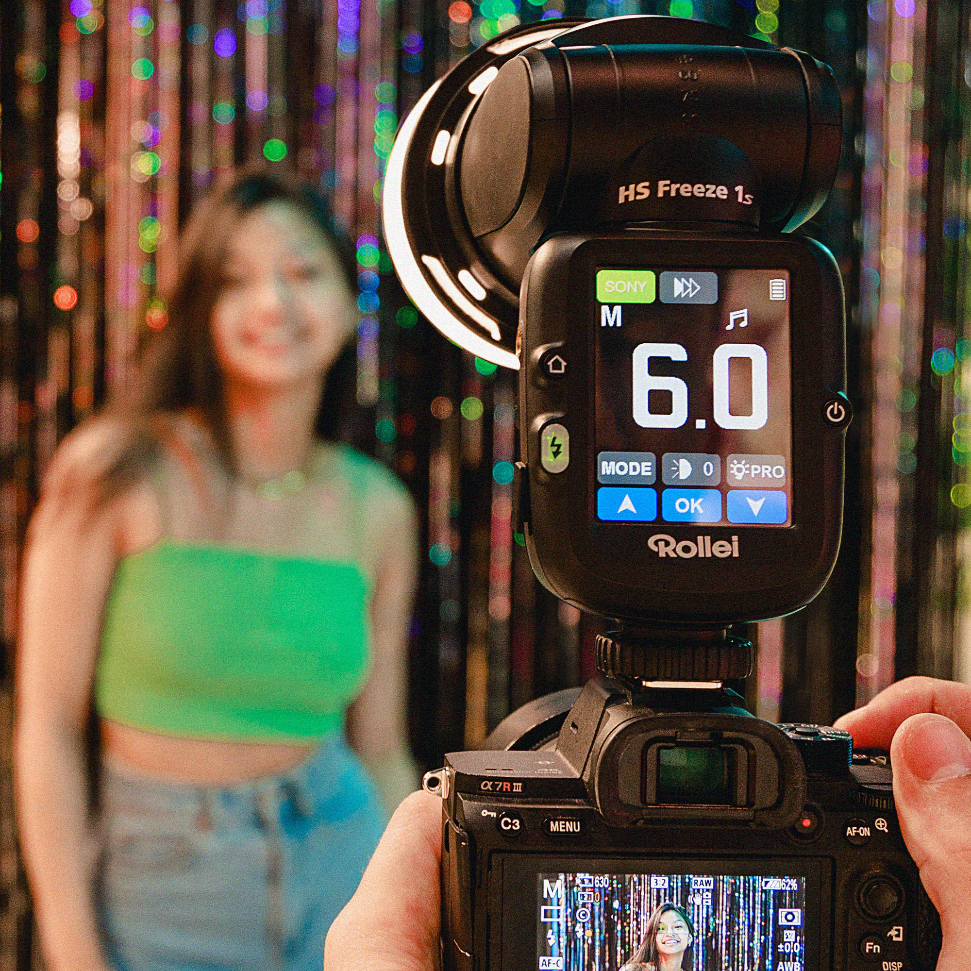 Der Rollei HS Freeze 1s kann durch den Multi-Interface-Anschluss jetzt auch mit Sony-Kameras verwendet werden. Bild: Rollei