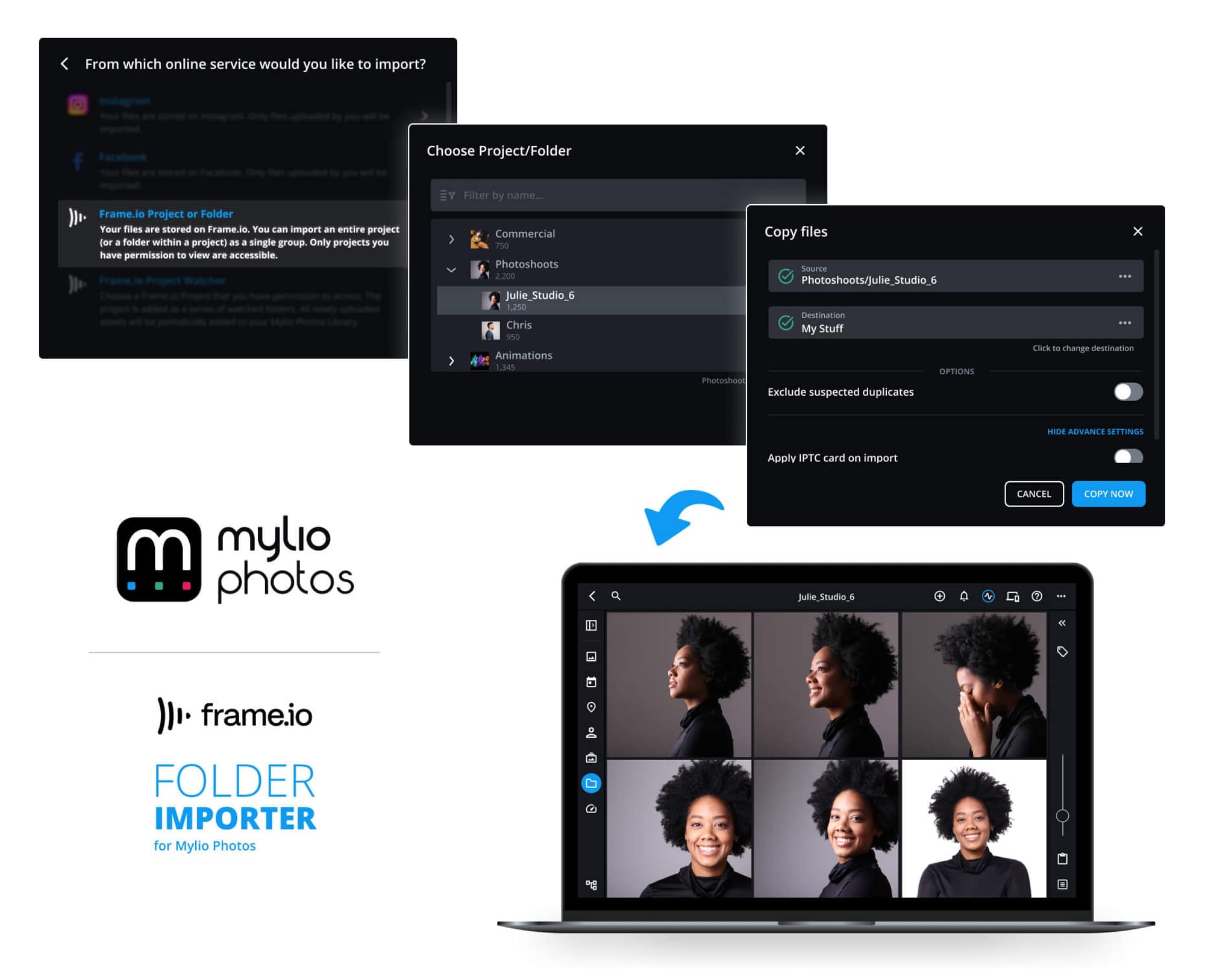 Mylio Photos Update Frame.io Camera to Cloud Ordner Import