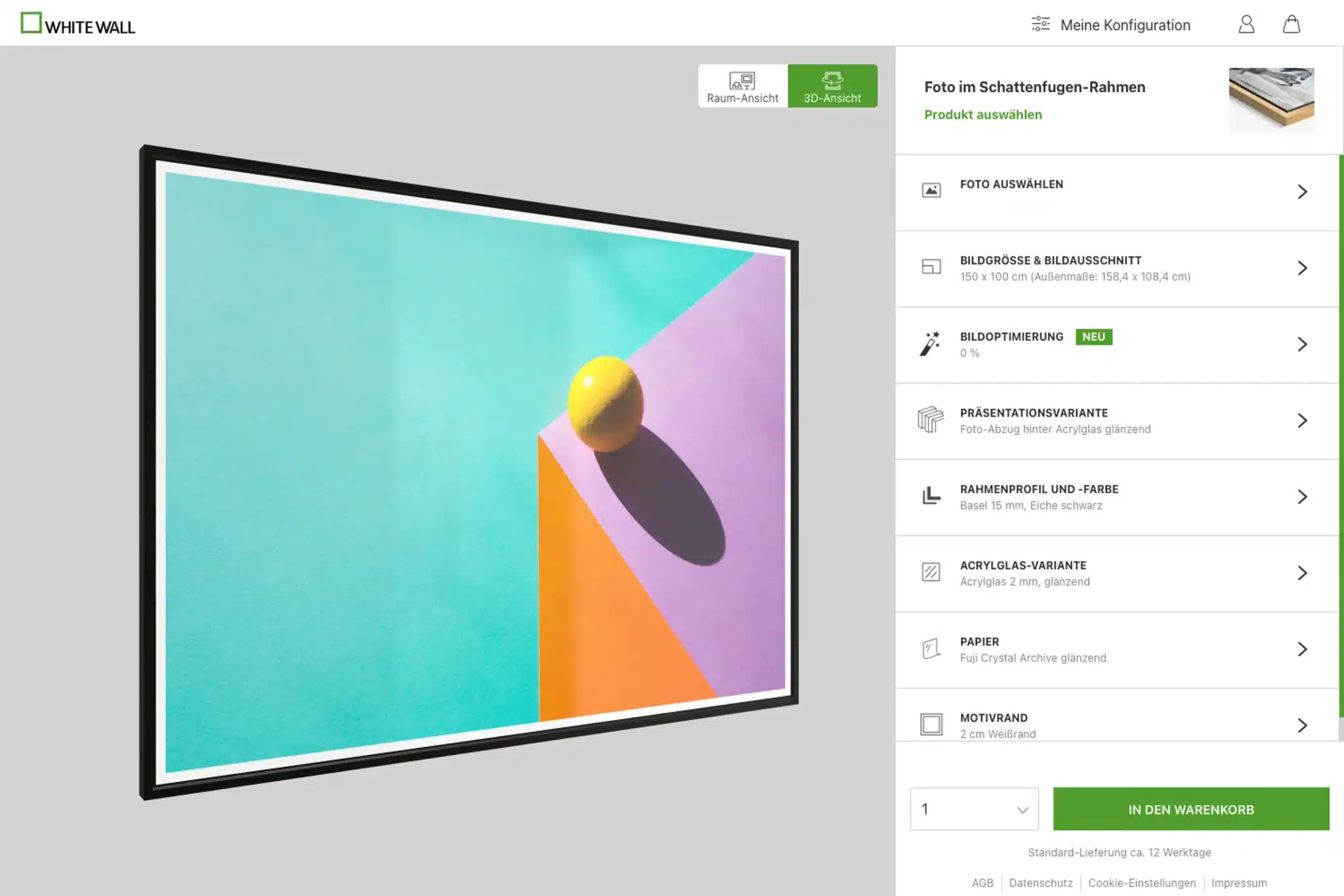 Der WhiteWall Wandbild-Konfigurator