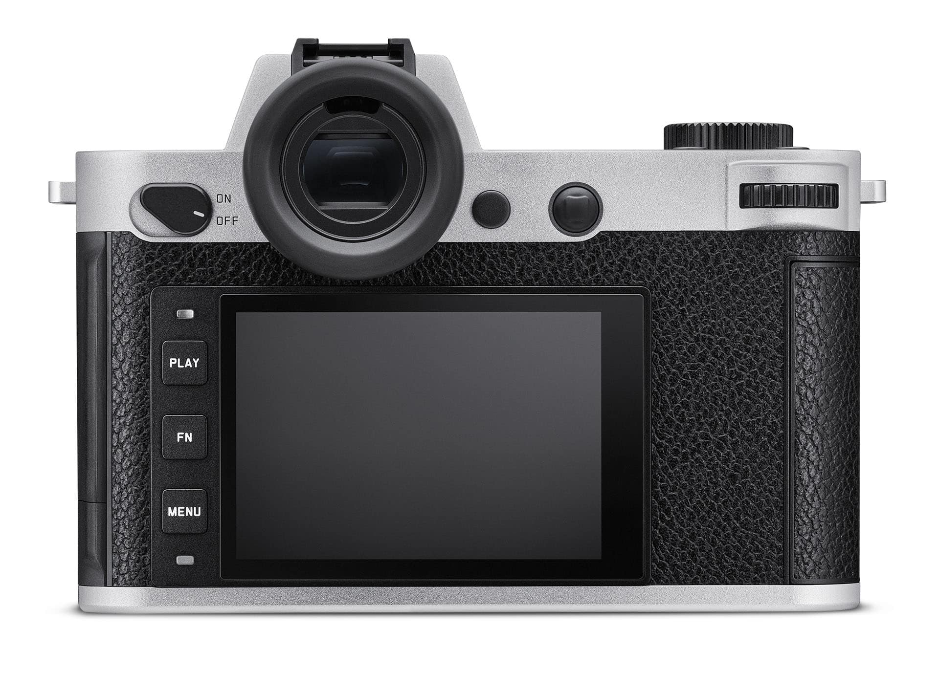 Rückansicht der Leica SL2 in silberner Ausführung. Bild: Leica