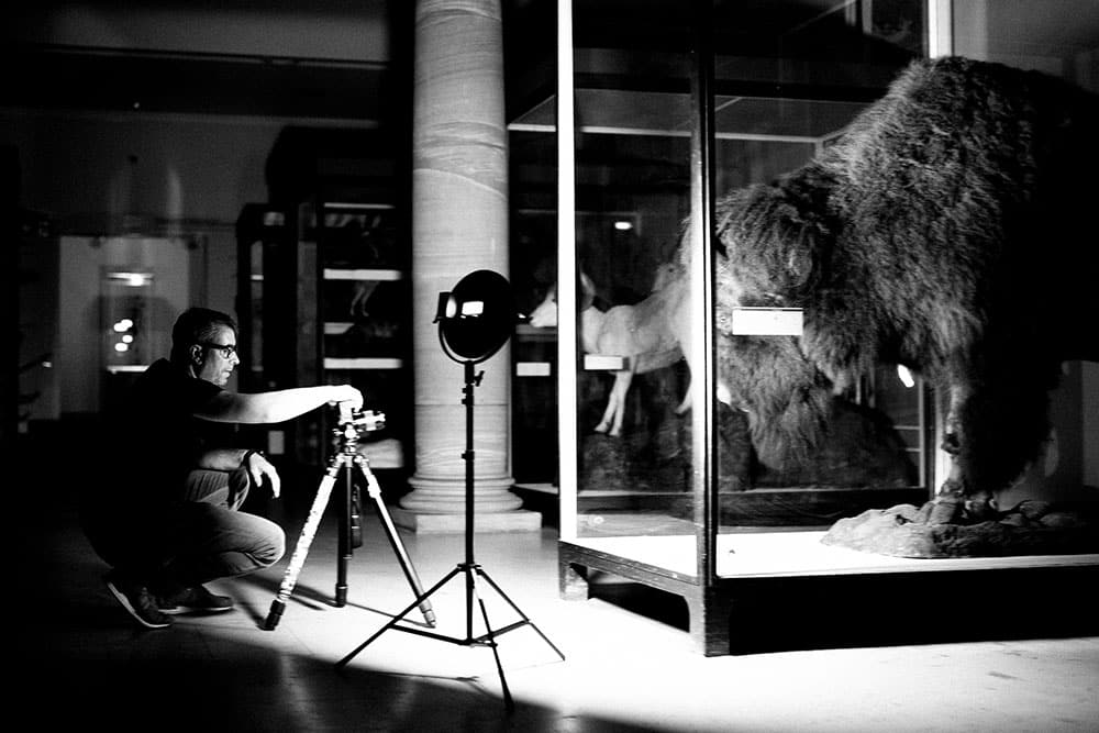 Florian W. Müller beim Fotografieren