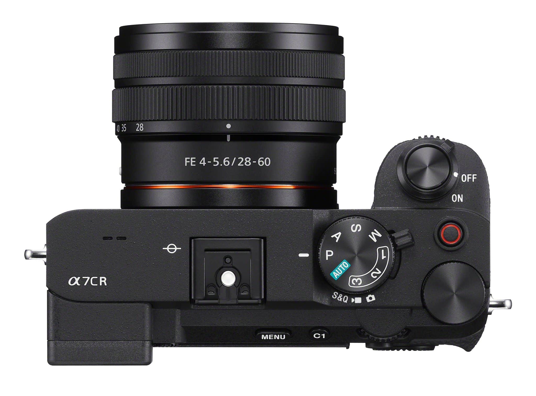 Sony Alpha 7C R Ansicht von oben