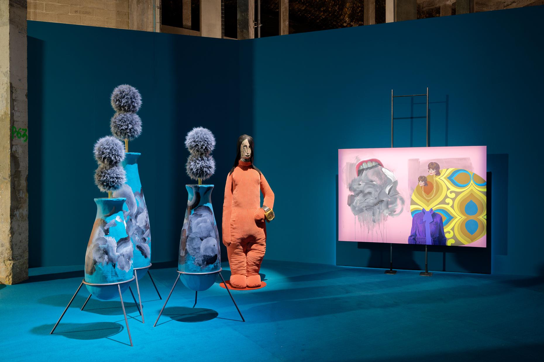 Jakob Lena Knebl & Ashley Hans Scheirl, view of the exhibition Doppelganger!, Palais de Tokyo, 19.10.23 – 07.01.24. Courtesy of the artists. Photo: Aurélien Mole. Copyright: Courtesy of the artists. Photo: Aurélien Mole.