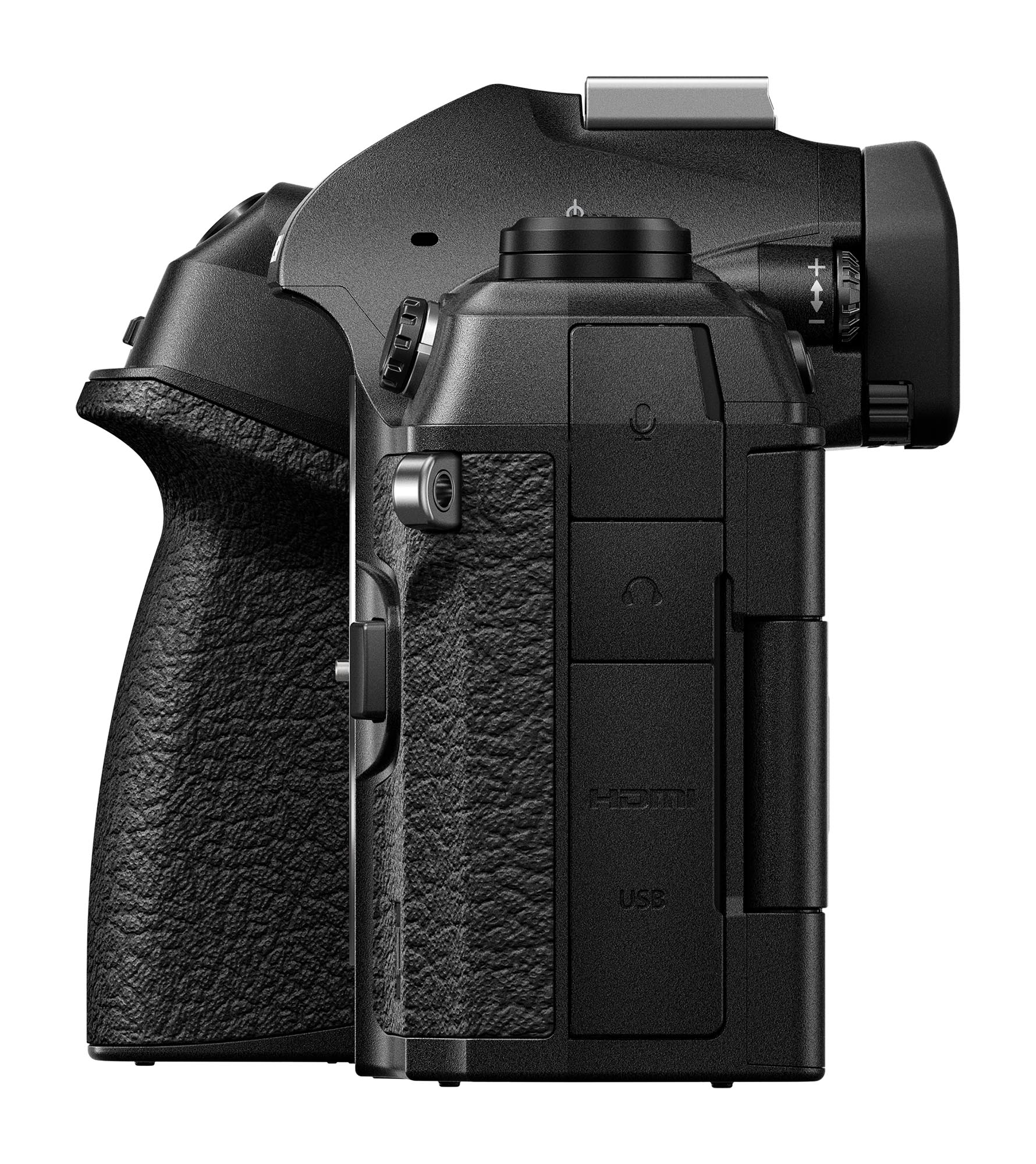 Seitenansicht der OM SYSTEM OM-1 Mark II