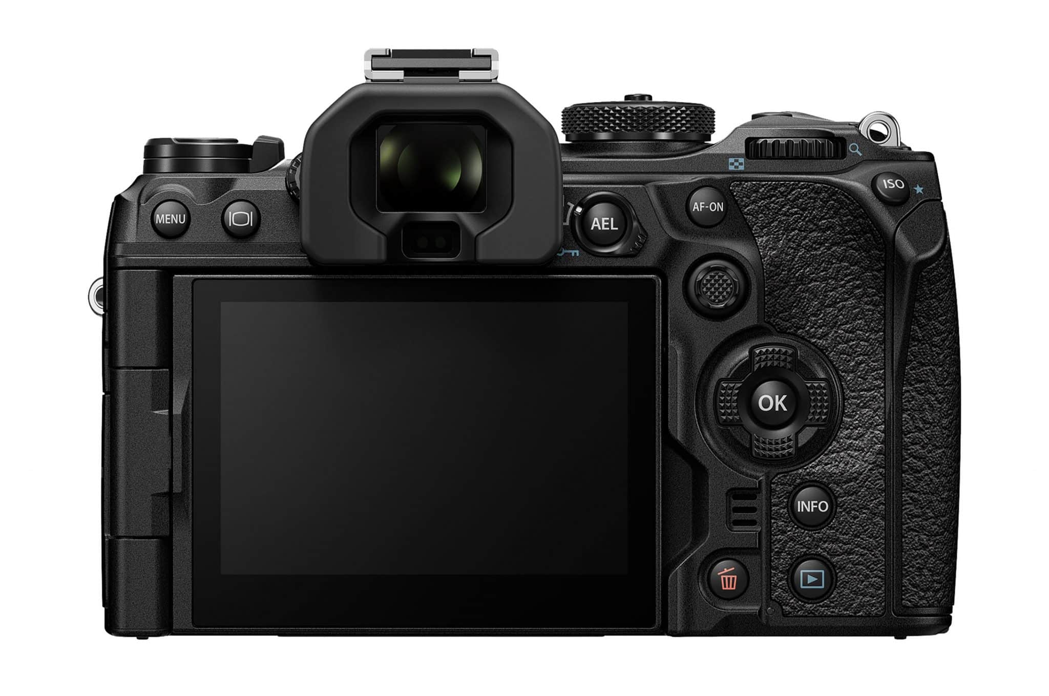 Rückansicht der OM SYSTEM OM-1 Mark II