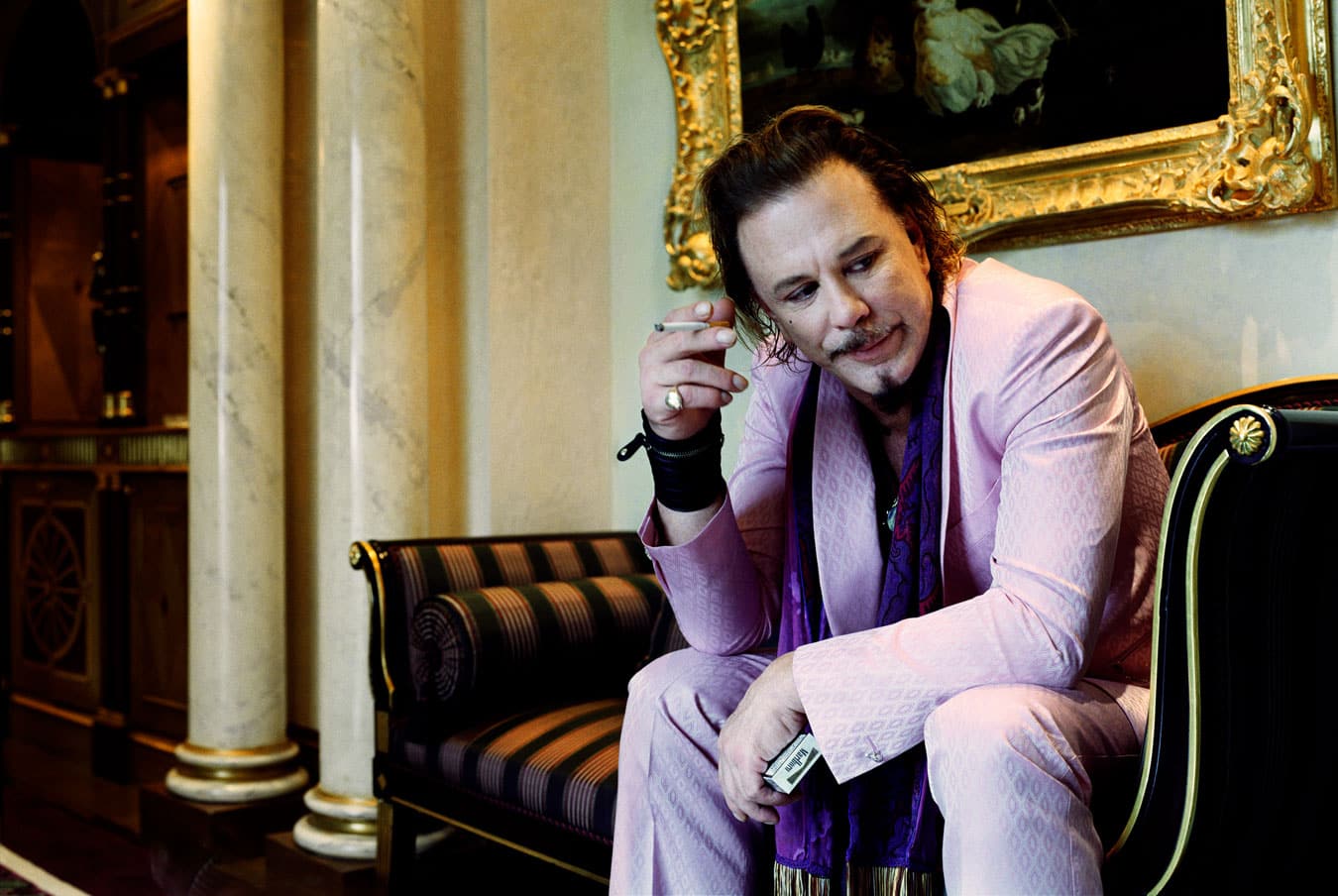 Bryan Adams, Mickey Rourke, In a pink suit, London 2005