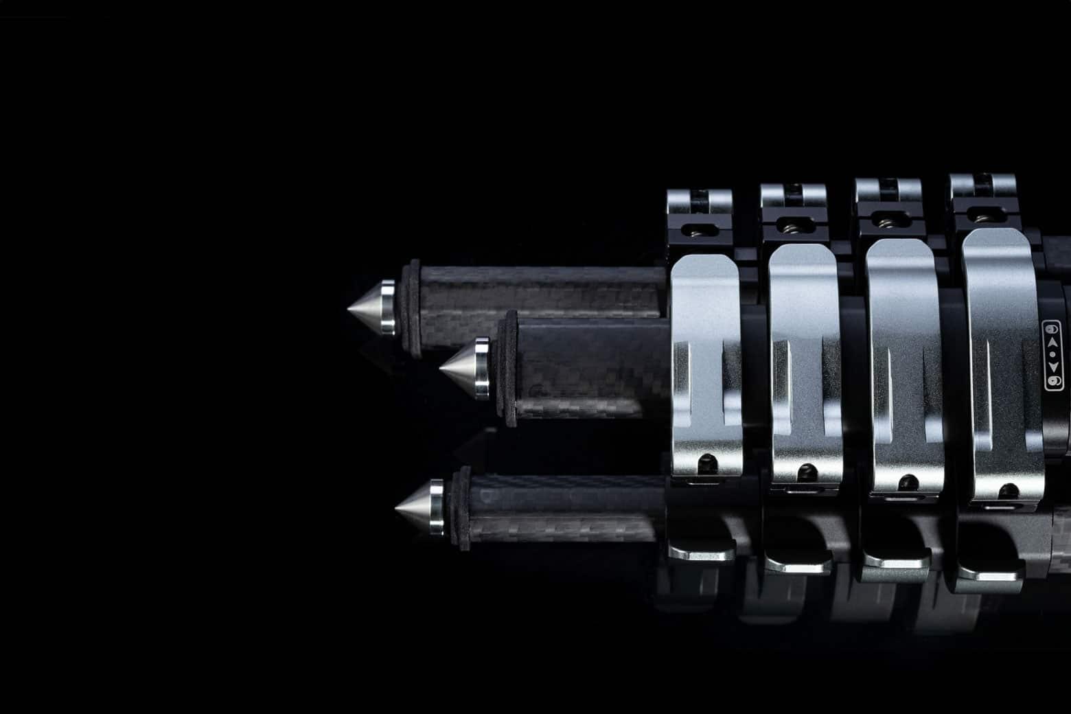 Nahaufnahme Spikes des Rollei Lion Rock Traveler Pro