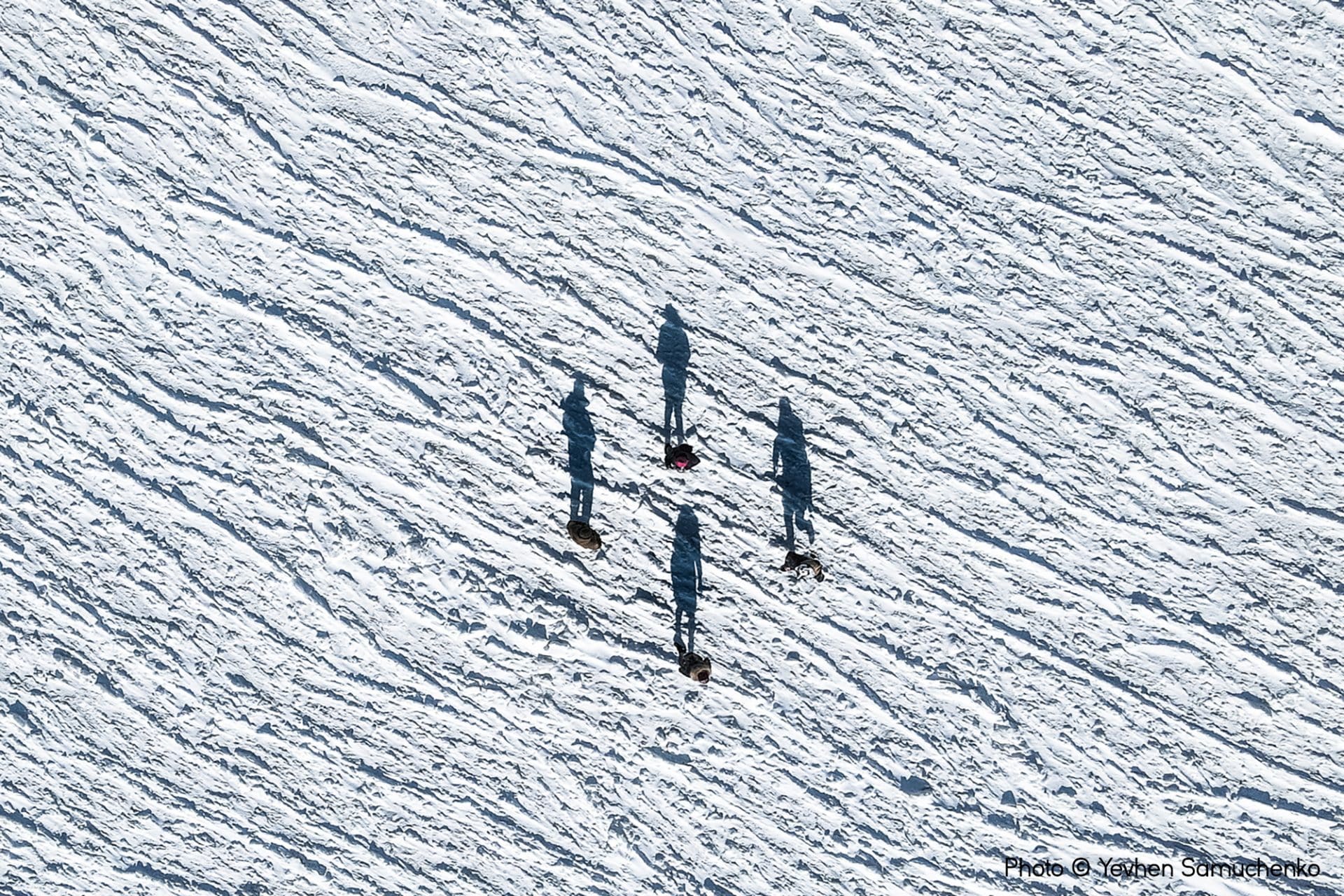 In der Shortlist des Weather Photographer of the Year Award 2024: Frozen Shadows by Yevhen Samuchenko