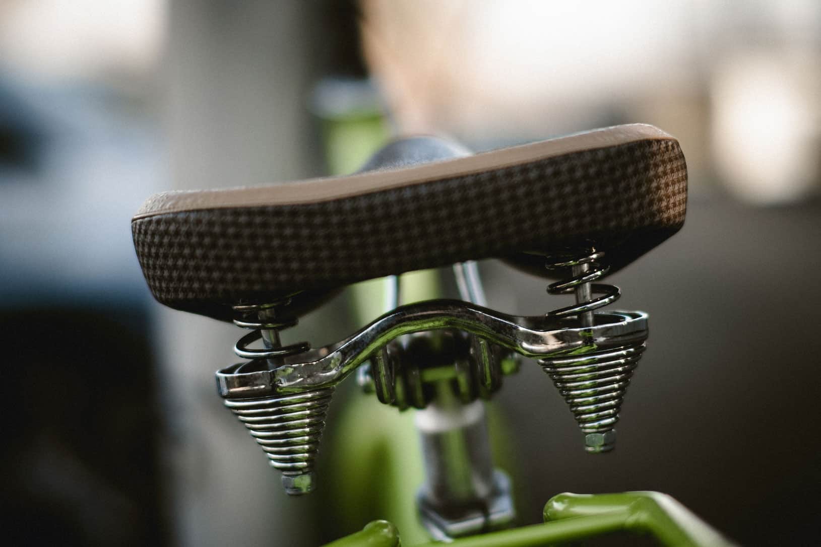 Close-up Foto eines Fahrradsattels